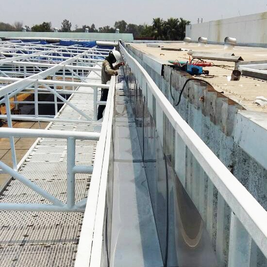 ติดตั้งรางน้ำฝน ปทุมธานี - ส. เจริญการช่าง - รางน้ำฝนสแตนเลสเชื่อมอาร์กอน